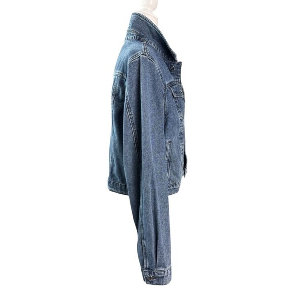 City Chic Denim Trucker Jacket Stretch in Med Wash 100% Cotton Women's SZ 18 (M) - Picture 6 of 9